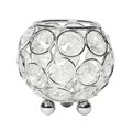 Elegant Designs Elipse Crystal and Chrome 3 Inch Circular Candle Holder HG1004-CHR